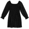 imageSpeechless Girls Long Sleeve Glitter Polka Dot Party DressBlack