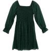imageSpeechless Girls Long Sleeve Glitter Polka Dot Party DressHunter Green