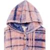 imageSpeechless Girls Long Sleeve Plush HoodieNavyBlush