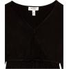 imageSpeechless Girls Long Sleeve Rib Knit Faux Wrap TopBlack