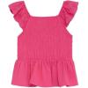 imageSpeechless Girls Ruffled Sleeve VNeck Smocked TopFuchsia