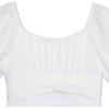 imageSpeechless Girls Short Sleeve Chiffon Dress with Layered HemWhite
