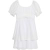 imageSpeechless Girls Short Sleeve Chiffon Dress with Layered HemWhite