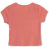 imageSpeechless Girls Short Sleeve Rib Knit TeeCoralHeart