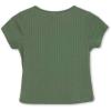 imageSpeechless Girls Short Sleeve Rib Knit TeeGreenButterfly