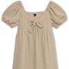 imageSpeechless Girls Short Sleeve Sweetheart Neck DressTan