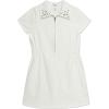 imageSpeechless Girls Short Sleeve Twill Zip Front DressIvory