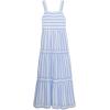 imageSpeechless Girls Striped Cotton Voile Maxi Dress with Smocked BackBlueWhite