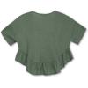 imageSpeechless Girls Waffle Knit Crochet TopLight Olive