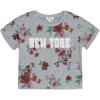 imageSpeechless girls Short Sleeve Cotton Rib Knit Tshirt and HairclipHeather GreyNew York