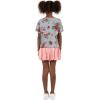 imageSpeechless girls Short Sleeve Cotton Rib Knit Tshirt and HairclipHeather GreyNew York
