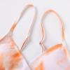 imageUhnice Girls 3 Pieces Swimsuit Tie Dye Bikini Set Bathing Suit with Cover Up Beach SkirtOrange