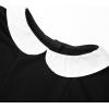 imageUhnice Girls Casual Dress Peter Pan Collar Short Sleeve Vintage DressBlack