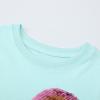 imageUhnice Girls Cotton Casual Dress Sequin Rainbow TShirt Dress SummerBlue