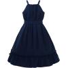 imageUhnice Girls Halter Neck Dress Summer Casual Dresses Aline SundressNavy Blue