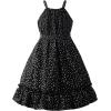 imageUhnice Girls Halter Neck Dress Summer Casual Dresses Aline SundressPolka Dot Black