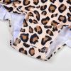 imageUhnice Girls TwoPiece Bikini Set Ruffle Bathing Suit Beach Tankini SwimsuitBrown
