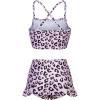imageUhnice Girls TwoPiece Bikini Set Ruffle Bathing Suit Beach Tankini SwimsuitPink