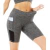 imageUhnice High Waist Yoga Shorts with Pockets Workout Tummy Control Sports Pants