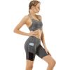 imageUhnice High Waist Yoga Shorts with Pockets Workout Tummy Control Sports Pants