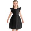 imageUhnice Toddler Girl Tie Back Tutu Casual Tulle DressBlack