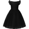 imageUhnice Toddler Girl Tie Back Tutu Casual Tulle DressBlack