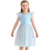 imageUhnice Toddler Girl Tie Back Tutu Casual Tulle DressBlue