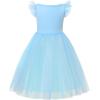 imageUhnice Toddler Girl Tie Back Tutu Casual Tulle DressBlue