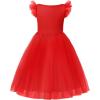 imageUhnice Toddler Girl Tie Back Tutu Casual Tulle DressRed