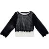 imageSpeechless Girls 2Piece Long Sleeve Crochet Sweater with TankNavy