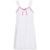 imageSpeechless Girls Cotton Eyelet Skater Dress with Shirred Straps ampamp Ribbon TieWhite
