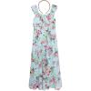 imageSpeechless Girls Flutter Sleeve Chiffon Maxi DressAquaPink