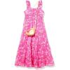 imageSpeechless Girls Flutter Sleeve Chiffon Maxi DressFuchsiaFloral