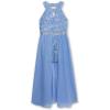 imageSpeechless Girls High Neck Romper Maxi WalkThrough Party DressPeriwinkle