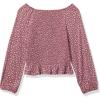 imageSpeechless Girls Long Balloon Sleeve Smocked TopBurgundyPink