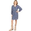 imageSpeechless Girls Long Sleeve Babydoll Chiffon Plaid DressTealPink Plaid