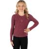 imageSpeechless Girls Long Sleeve Chunky Rib Jersey TopBurgundy