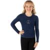 imageSpeechless Girls Long Sleeve Chunky Rib Jersey TopNavy