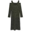imageSpeechless Girls Long Sleeve Chunky Sweater Knit Midi DressEmerald Green