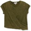 imageSpeechless Girls Mineral Wash Crew TeeOlive