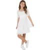 imageSpeechless Girls Short Sleeve Chiffon Dress with Layered HemWhite