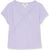 imageSpeechless Girls Short Sleeve Rib Knit and Lace Accent TopPurple