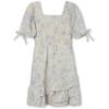 imageSpeechless Girls Short Sleeve Ruffled Eyelet DressOff WhiteBlue