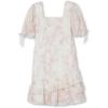 imageSpeechless Girls Short Sleeve Ruffled Eyelet DressOff WhiteCoral