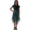 imageSpeechless Girls Short Sleeve Sequin Bodice Tulle Skirt Party Dress with Hanky HemHunter Green