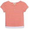 imageSpeechless Girls Short Sleeve Stripe Button Up TopCoral Stripe