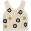 imageSpeechless Girls Sleeveless Floral Sweater Knit TopWhiteBlue Floral