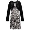 imageSpeechless Girls Sleeveless Midi Dress and Crochet ShrugBlackCream
