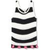 imageSpeechless Girls Sleeveless Stripe Sweater Knit TopBlackWhitePink