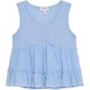 imageSpeechless Girls Sleeveless Waffle Knit VNeck TopPeriwinkle